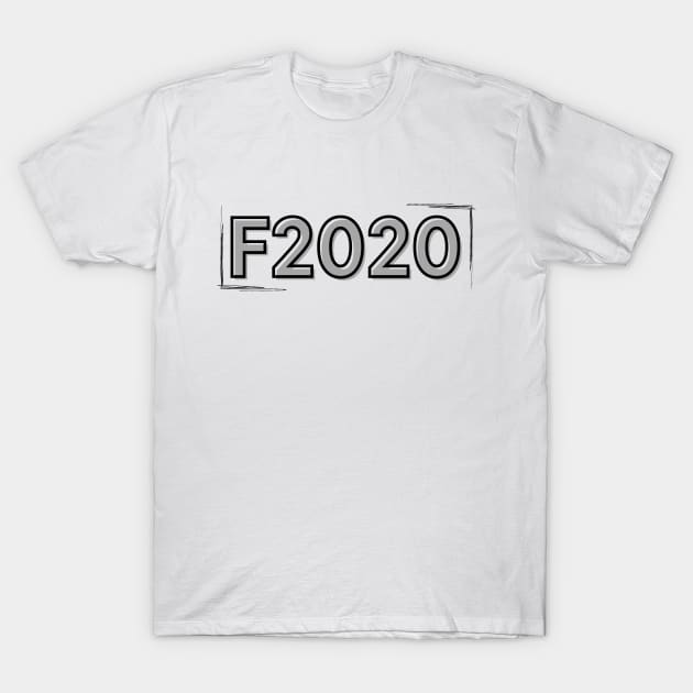 F2020 - Black Text T-Shirt by Rebekah Thompson